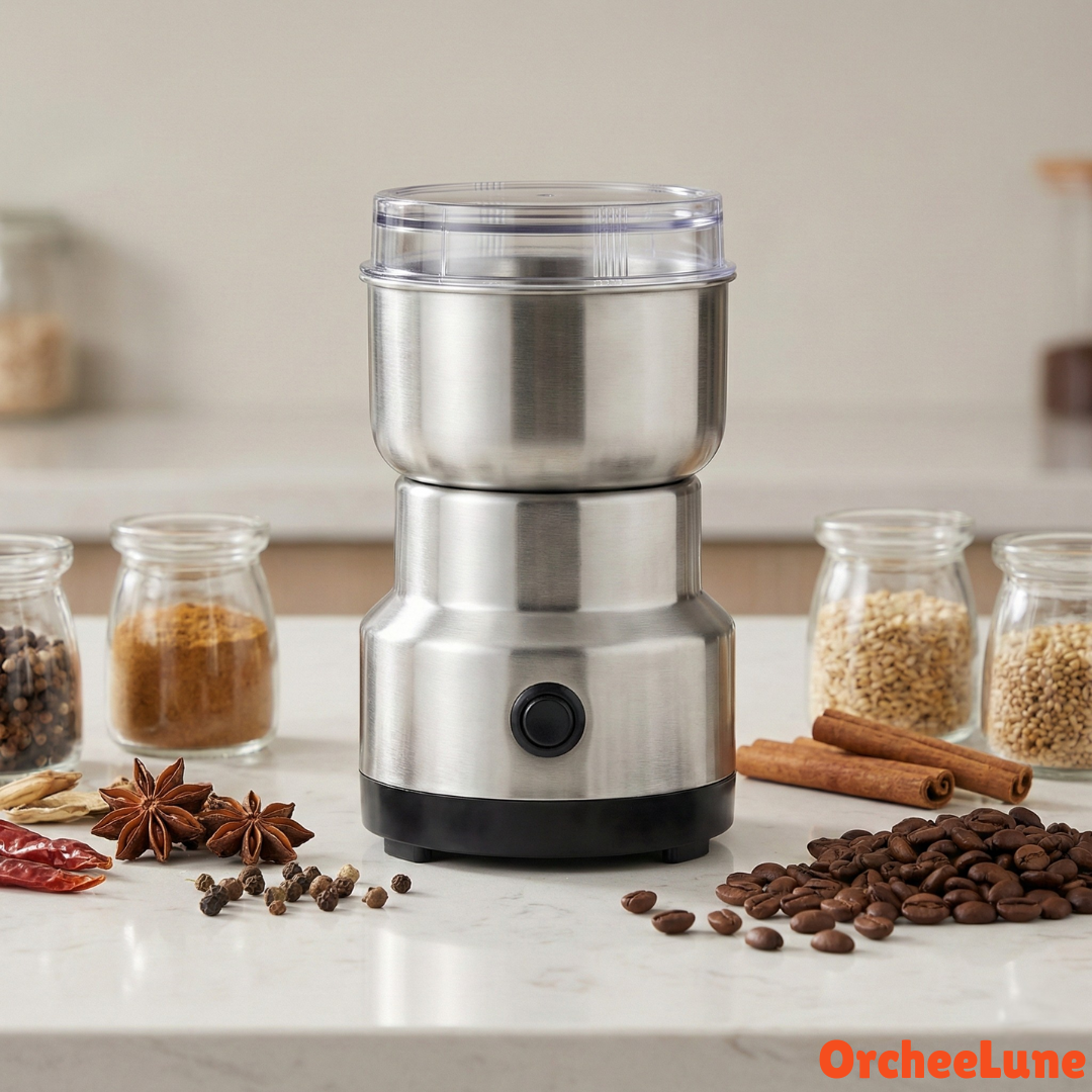 Mini Broyeur Électrique à Café & Épices Rapide Compact Pratique