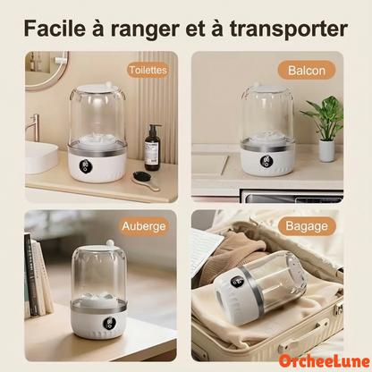 Mini Machine à Laver Intelligente Sans Fil Compacte Pratique et Efficace